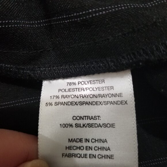 Bebe Brand Pencil Skirt, Bow Waist, Pinstripes Black, Size 6, Like new - Picture 9 of 10